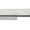 Стол BELLUNO 160 KL-188 Контрастный мрамор матовый, итальянская керамика/ белый каркас