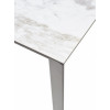 Стол CORNER 120 VOLAKAS WHITE Белый мрамор глянцевый, керамика GREY1