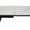 Стол RIETI 200 KL-99 Белый мрамор матовый, итальянская керамика / черный каркас